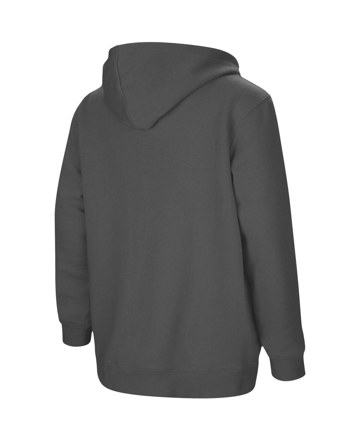 Colosseum Big Boys Charcoal Harvard Crimson Big Logo Pullover Hoodie In Charcoal