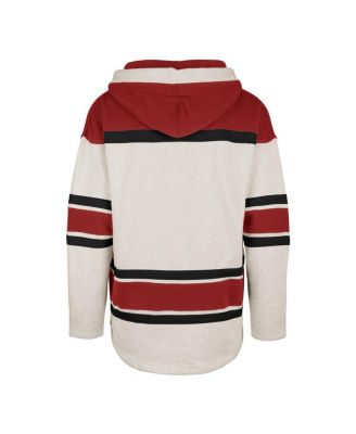 Men's Oatmeal Detroit Red Wings Rockaway Lace-Up Pullover Hoodie