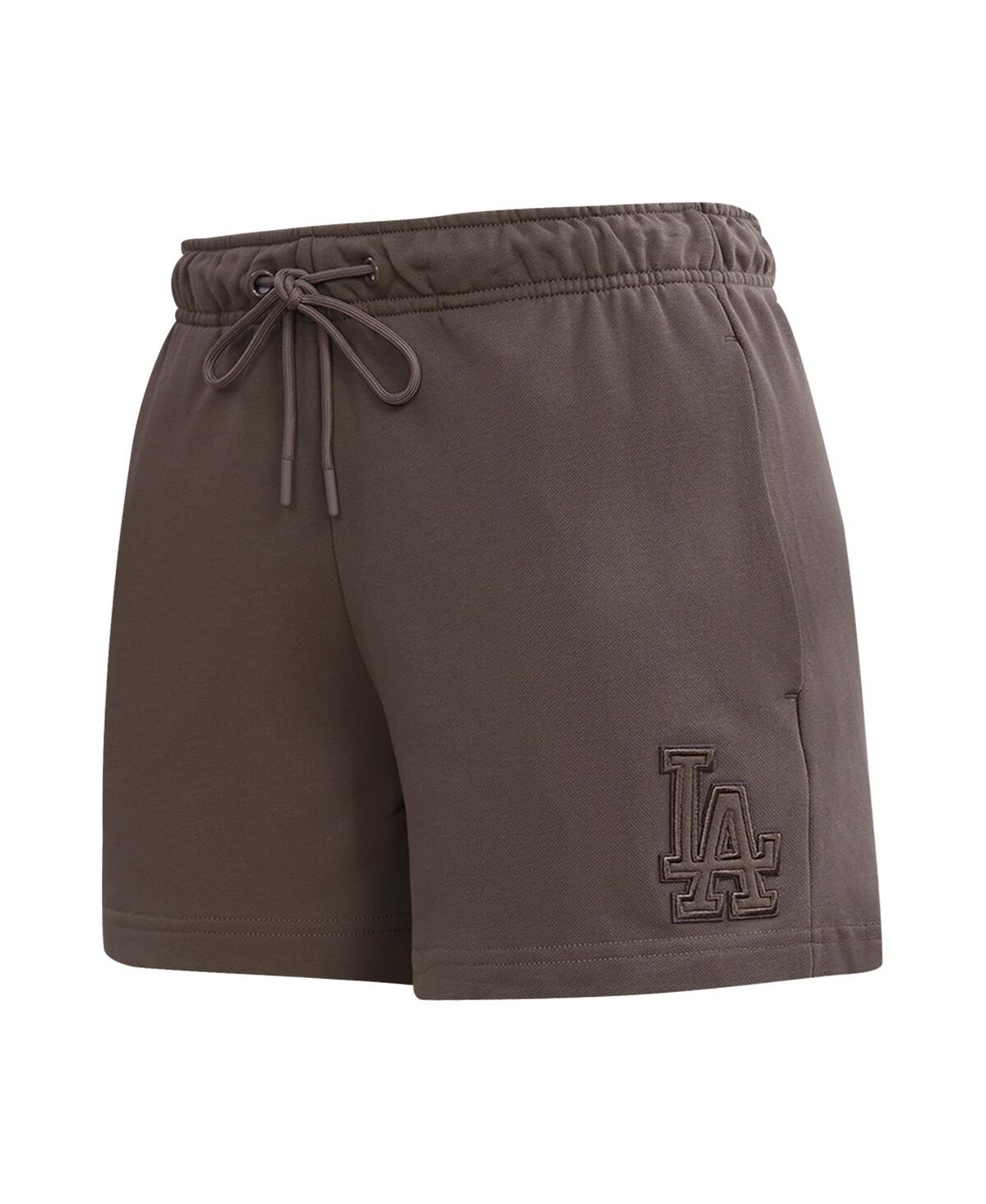 Shop Pro Standard Women's  Brown Los Angeles Dodgers Neutral Fleece Shorts
