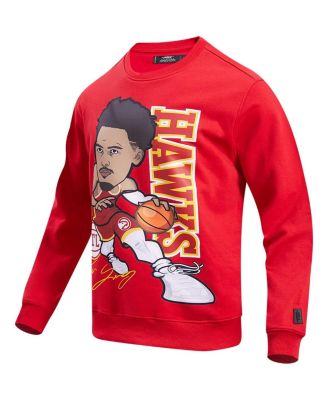 Men's Trae Young Red Atlanta Hawks Avatar Pullover Sweatshirt