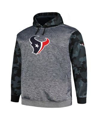 Men's Heather Charcoal Houston Texans Big and Tall Camo Pullover Hoodie