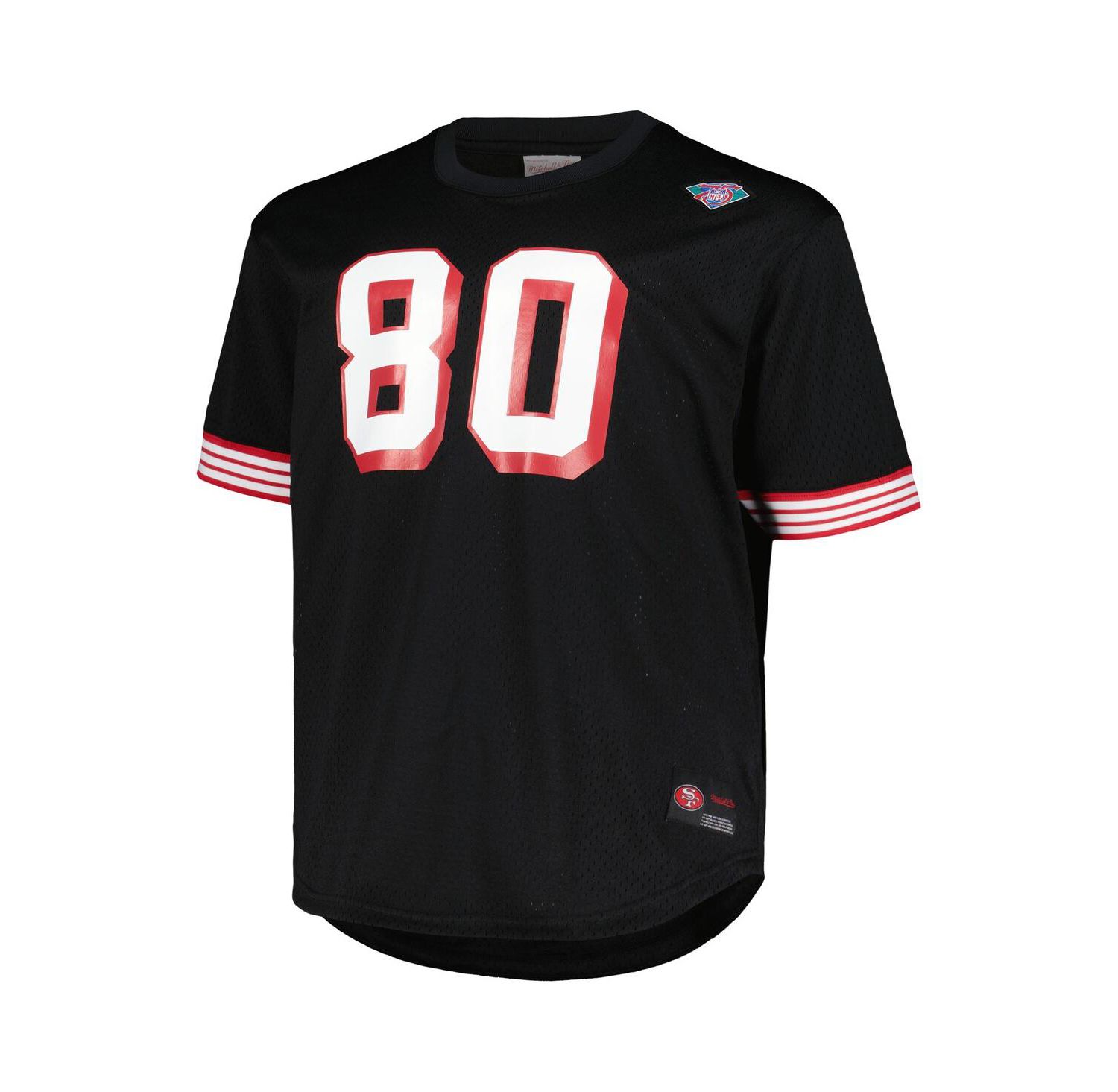 Men's Jerry Rice Black San Francisco 49ers Big and Tall Mesh Player Name and Number Top
