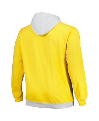 Men's Gold, Silver Los Angeles Lakers Big and Tall Primary Arctic Pullover Hoodie