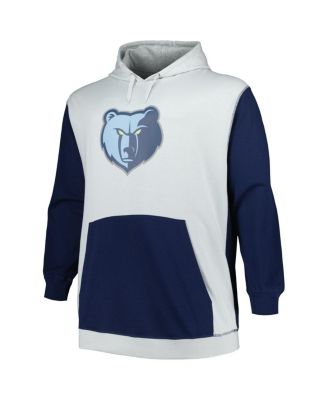 Men's Navy, Silver Memphis Grizzlies Big and Tall Primary Arctic Pullover Hoodie