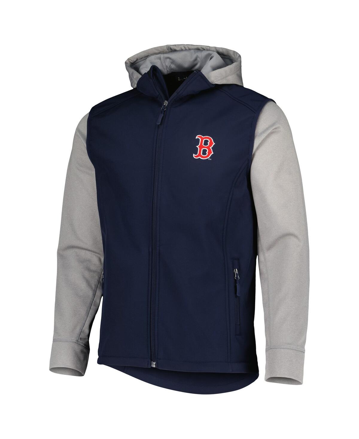 Dunbrooke Men's  Navy, Heather Gray Boston Red Sox Alpha Full-zip Jacket In Navy,heather Gray