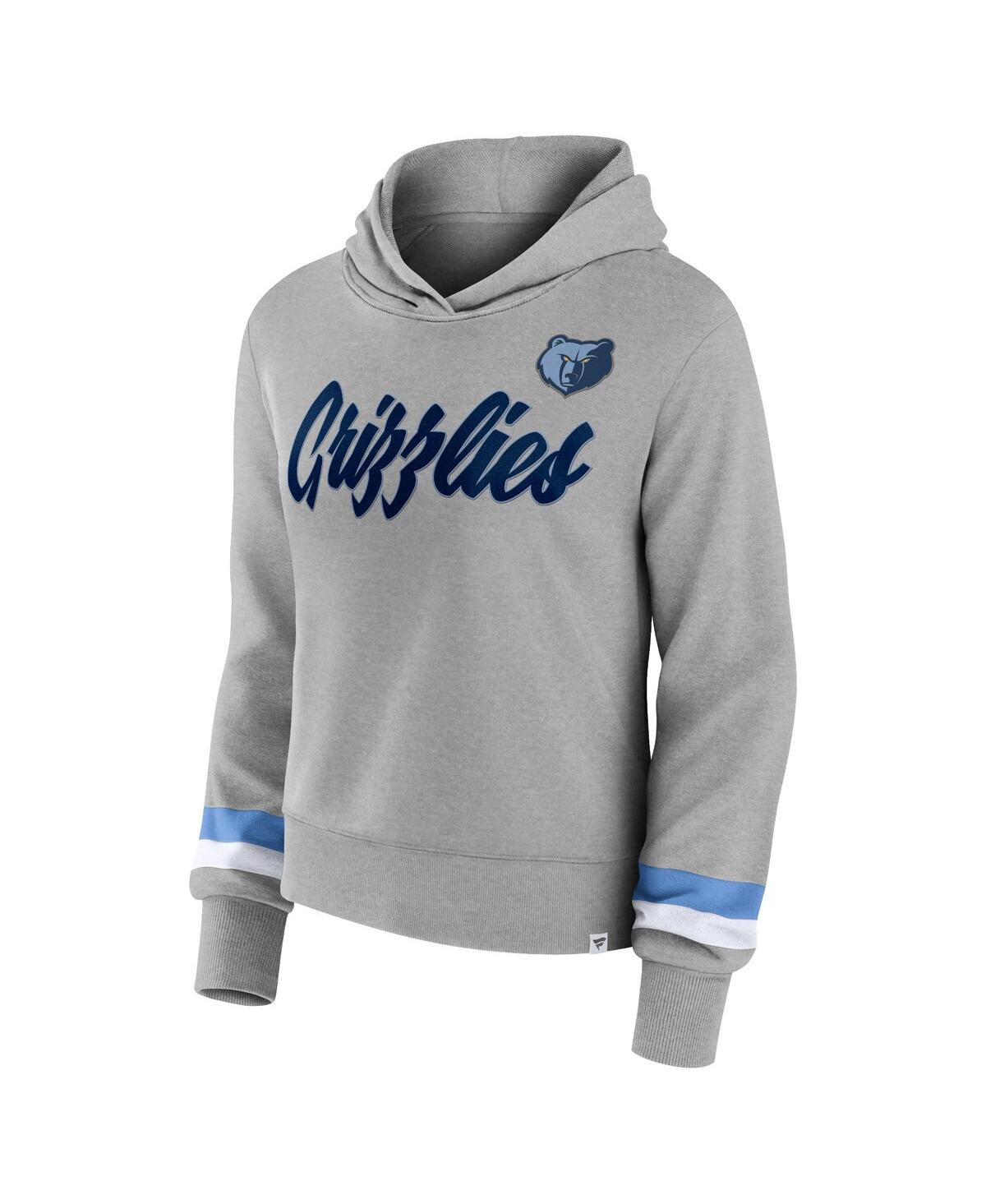 Fanatics Branded Heather Gray Memphis Grizzlies Halftime Pullover Hoodie In Heather Gray