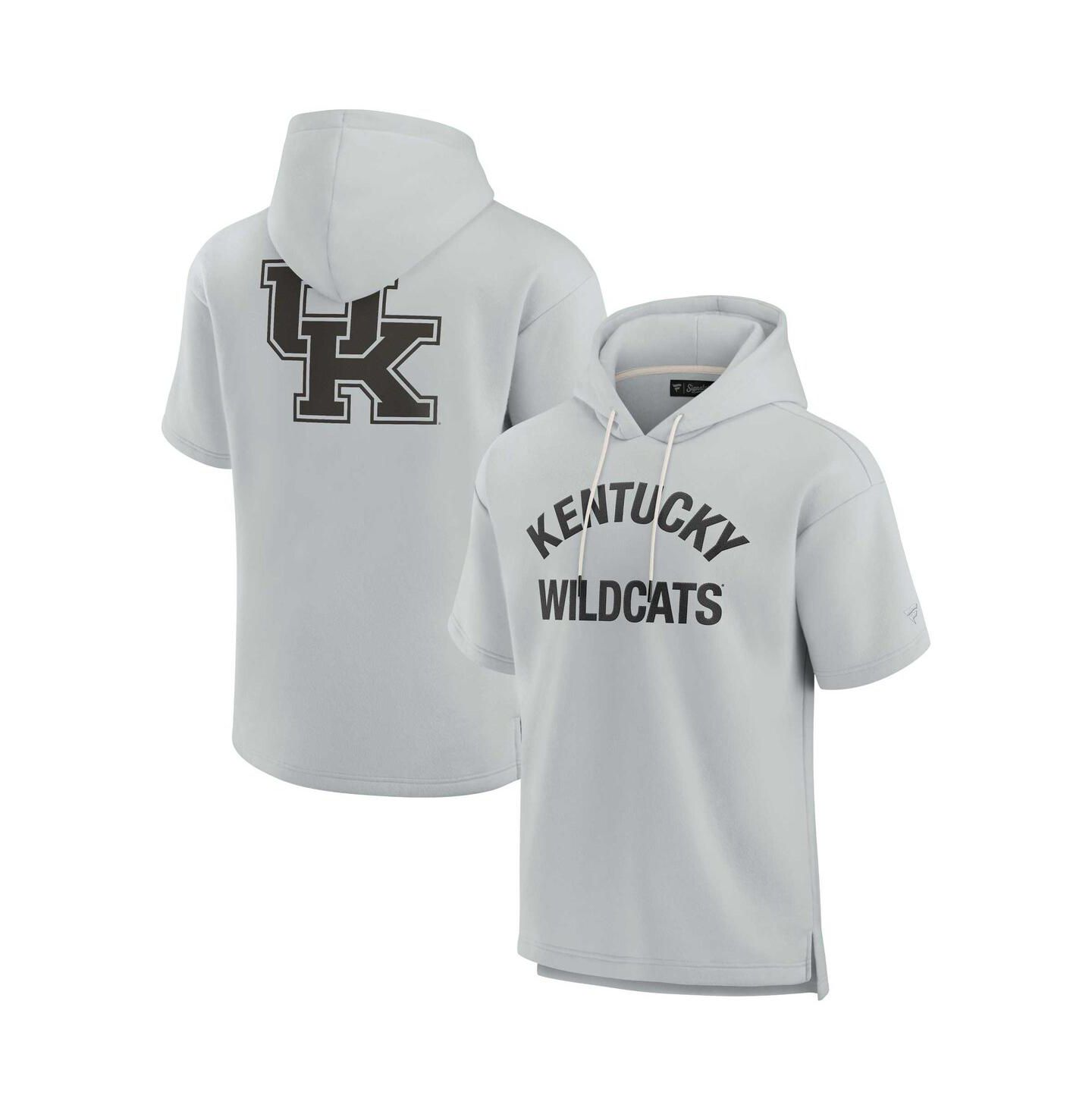 Худи Fanatics Signature Gray Kentucky Wildcats Super Soft Fleece Short Sleeve Pullover — фото 1