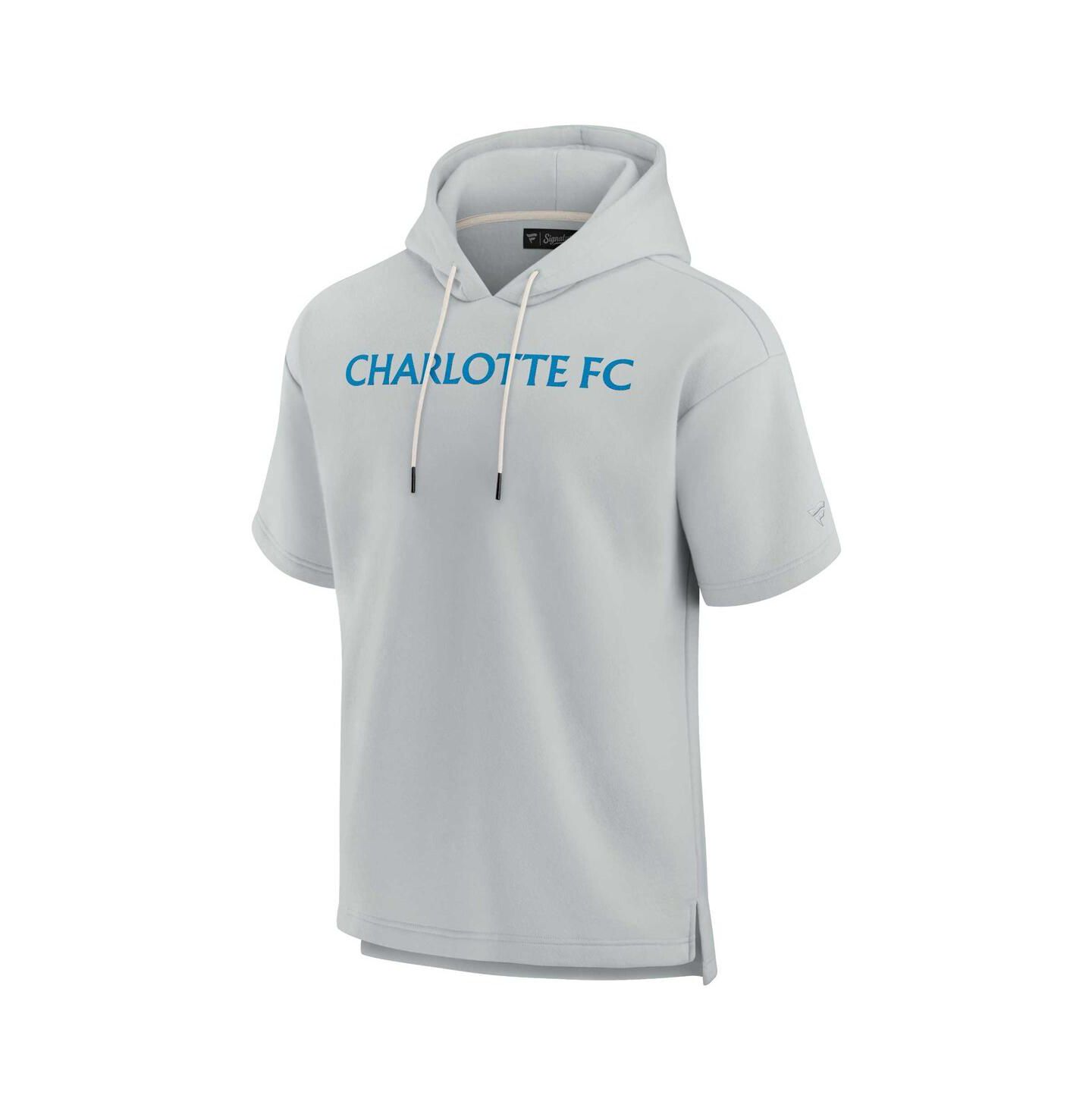 Худи Fanatics Signature Gray Charlotte FC Super Soft Fleece Short Sleeve Pullover — фото 2