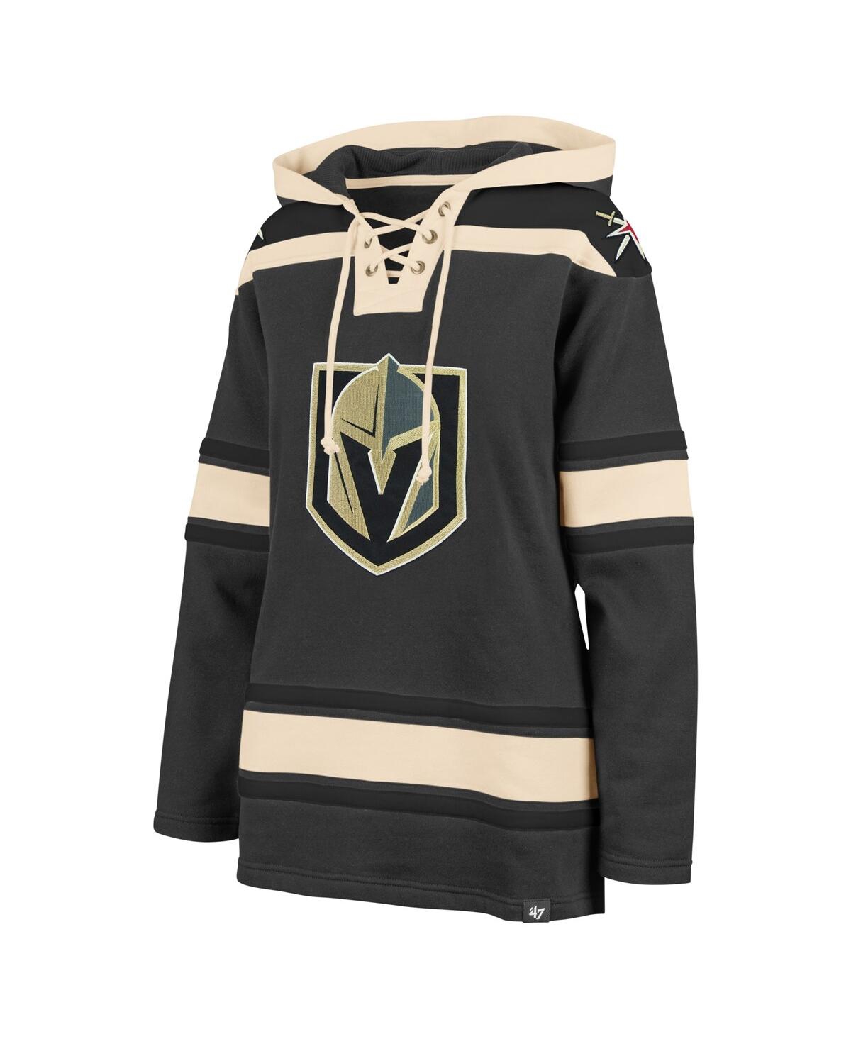 47 BRAND WOMEN'S '47 BRAND GRAY VEGAS GOLDEN KNIGHTS SUPERIOR LACER PULLOVER HOODIE 