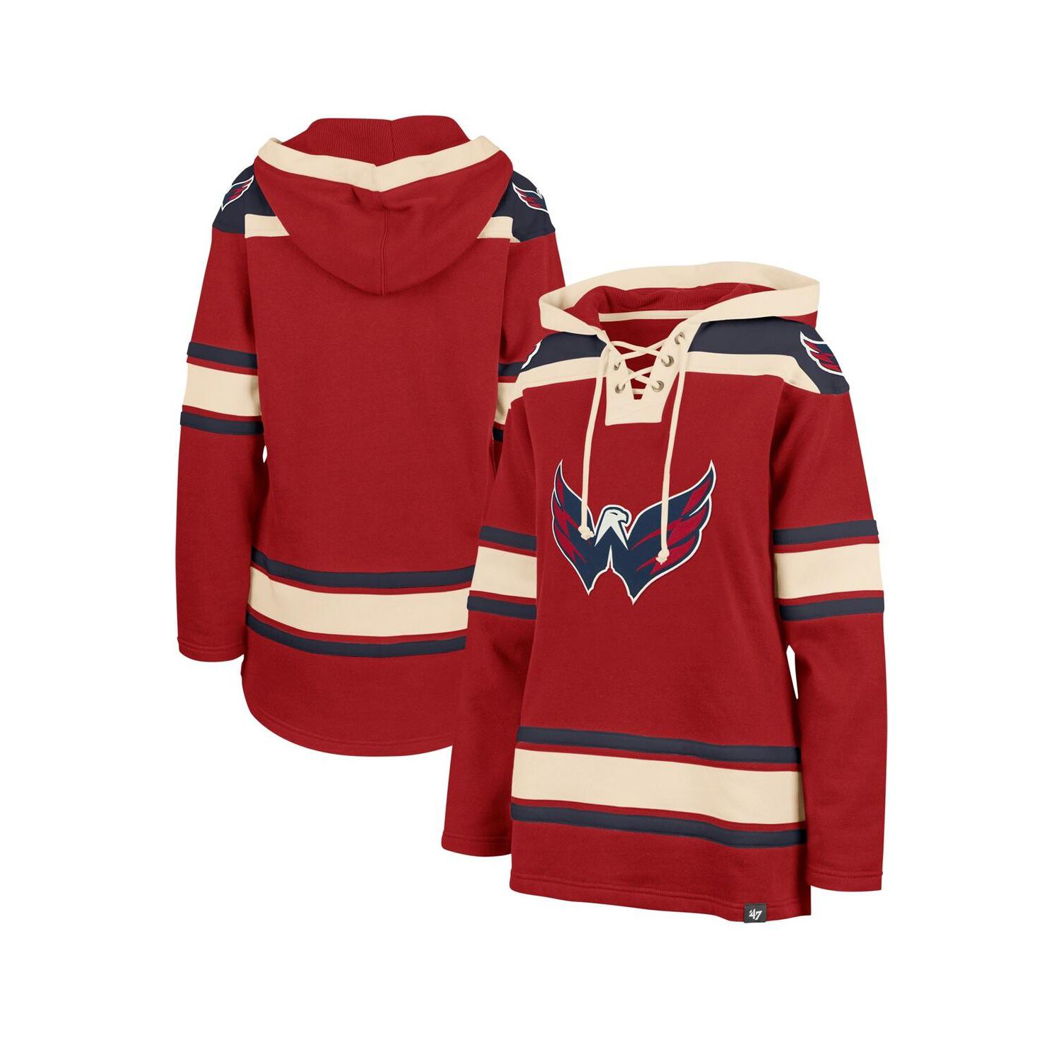 Women's Red Washington Capitals Superior Lacer Pullover Hoodie