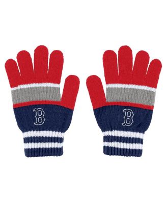 Women's Boston Red Sox Stripe Glove and Scarf Set