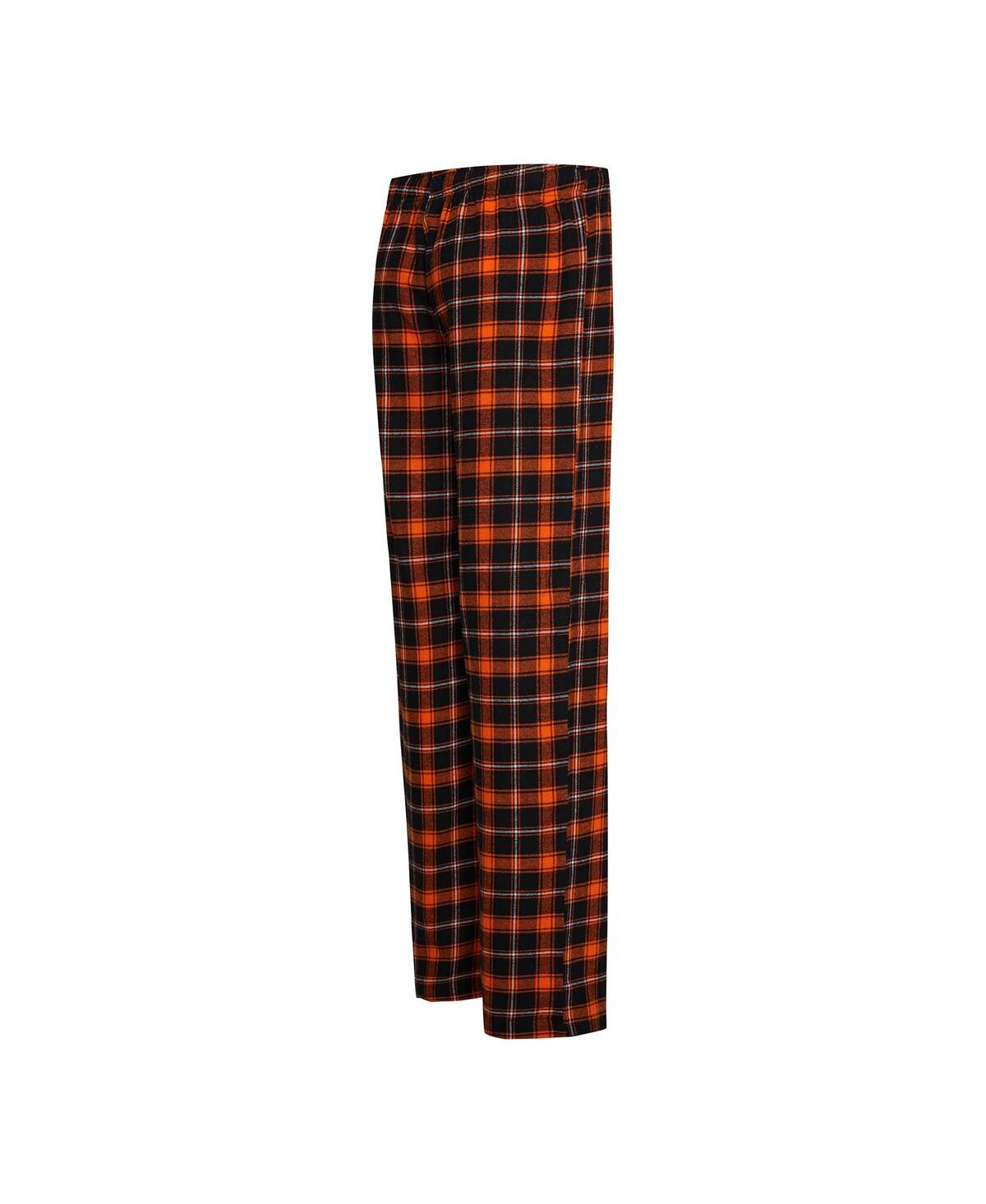 Concepts Sport Women's  Black, Orange Oklahoma State Cowboys Arctic T-shirt And Flannel Pants Sleep S In Black,orange