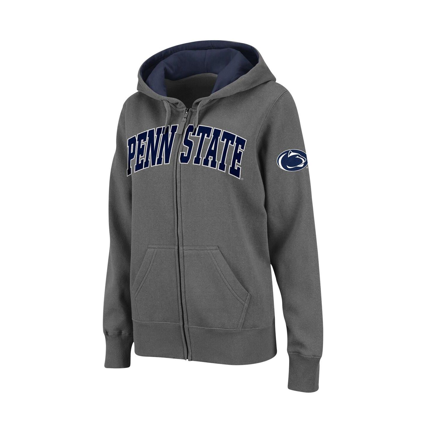 Женское худи Colosseum Penn State Nittany Lions Arched Name Full-Zip, цвет: Угольный — фото 2