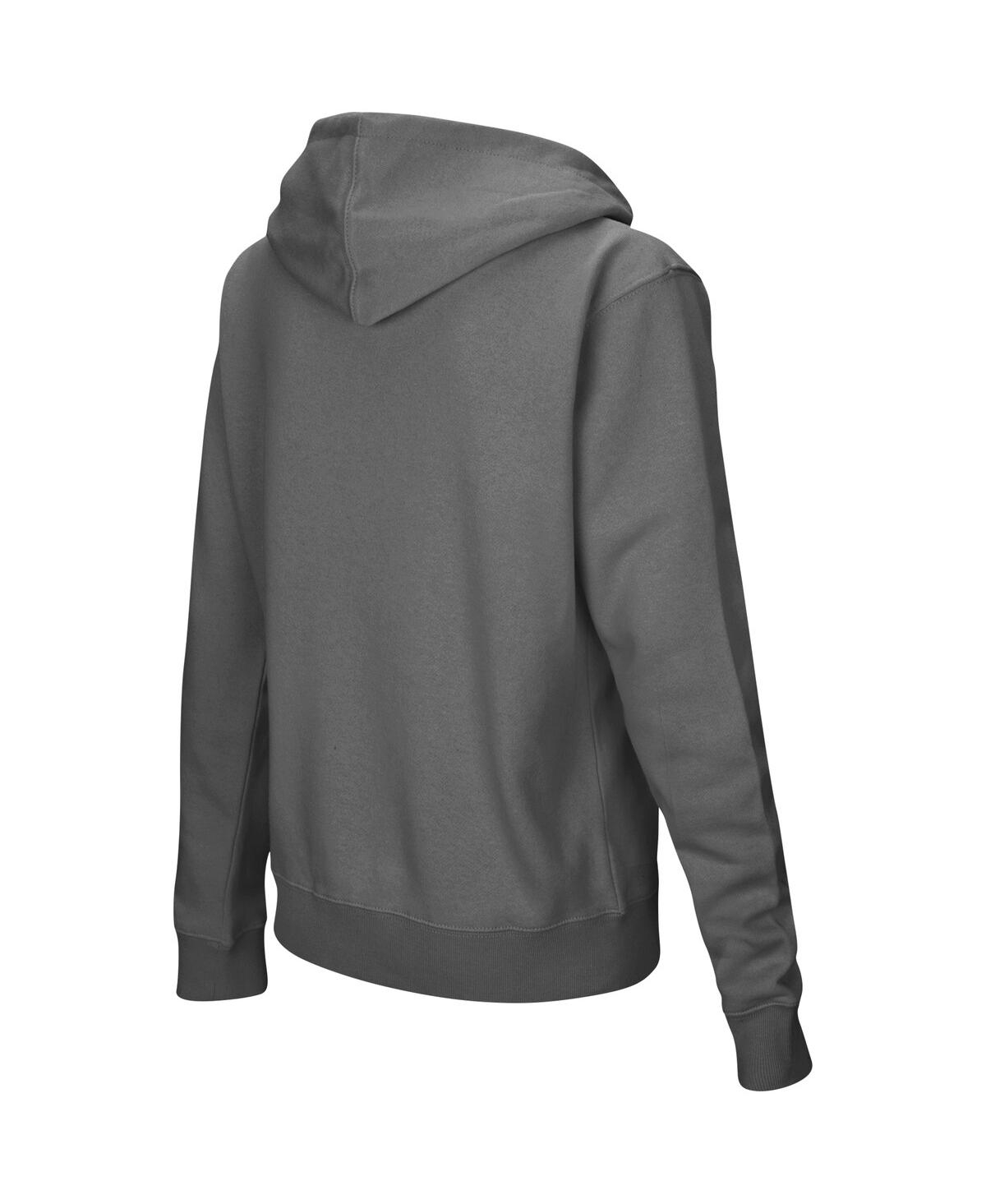 Colosseum Charcoal Washington Huskies Arched Name Full-zip Hoodie In Charcoal