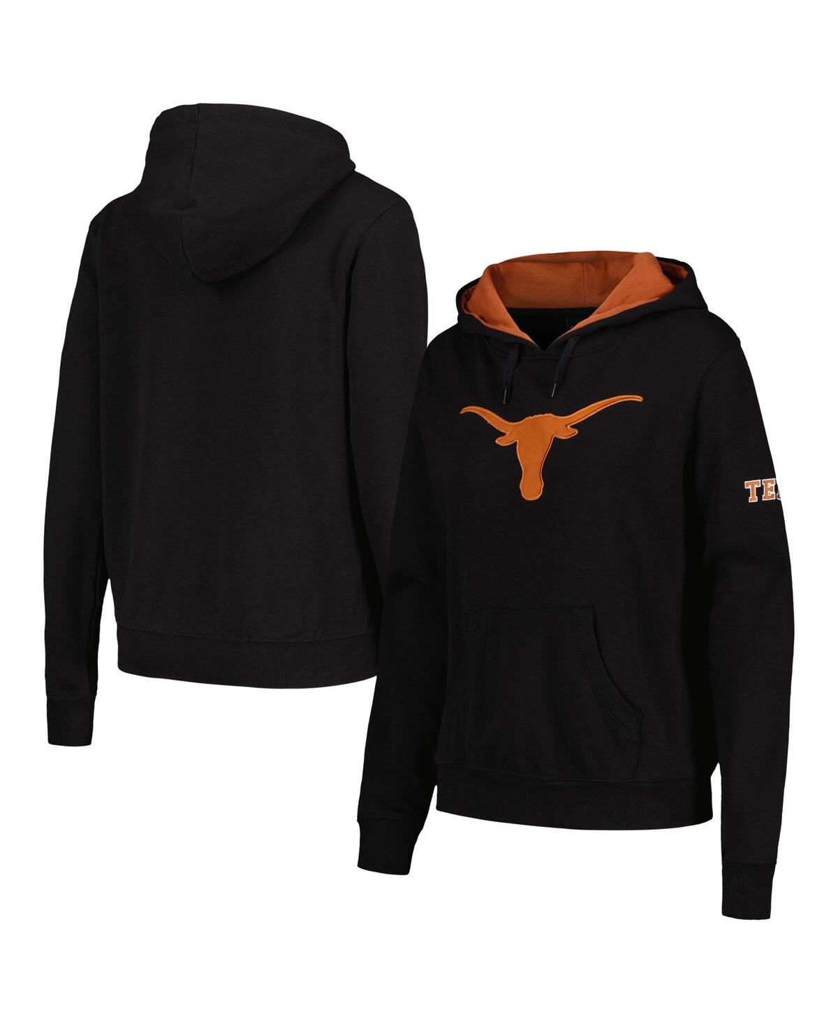 Women's Colosseum Longhorns Big Logo Team Pullover Hoodie - Texas Orange