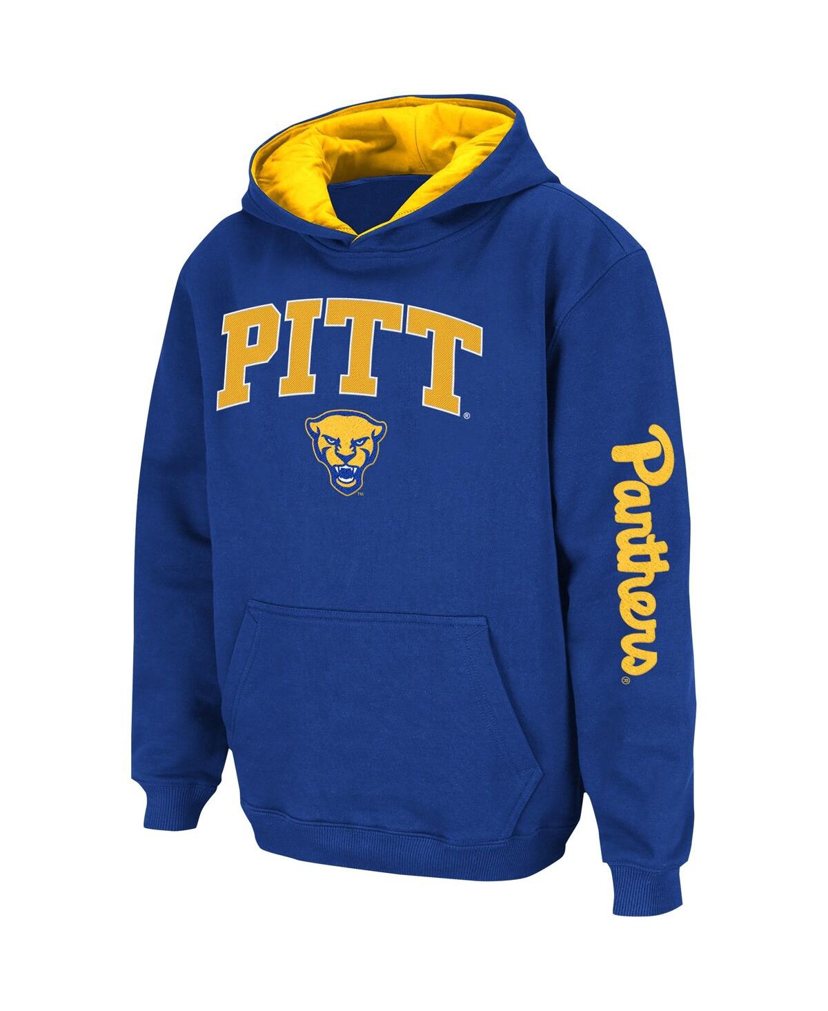 Colosseum Big Boys  Royal Pitt Panthers 2-hit Pullover Hoodie In Royal