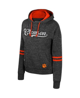 Women's Charcoal Clemson Tigers Catherine Speckle Pullover Hoodie