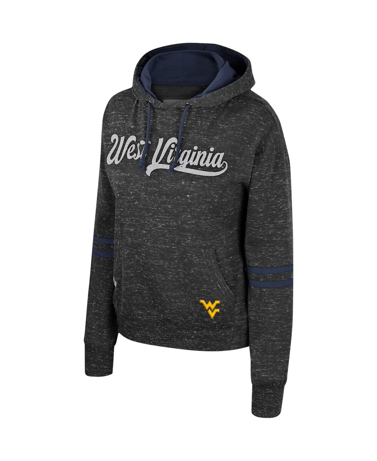 Shop Colosseum Women's  Charcoal West Virginia Mountaineers Catherine Speckle Pullover Hoodie