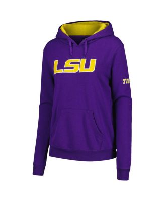 Women's Stadium Athletic Purple LSU Tigers Big Logo Pullover Hoodie