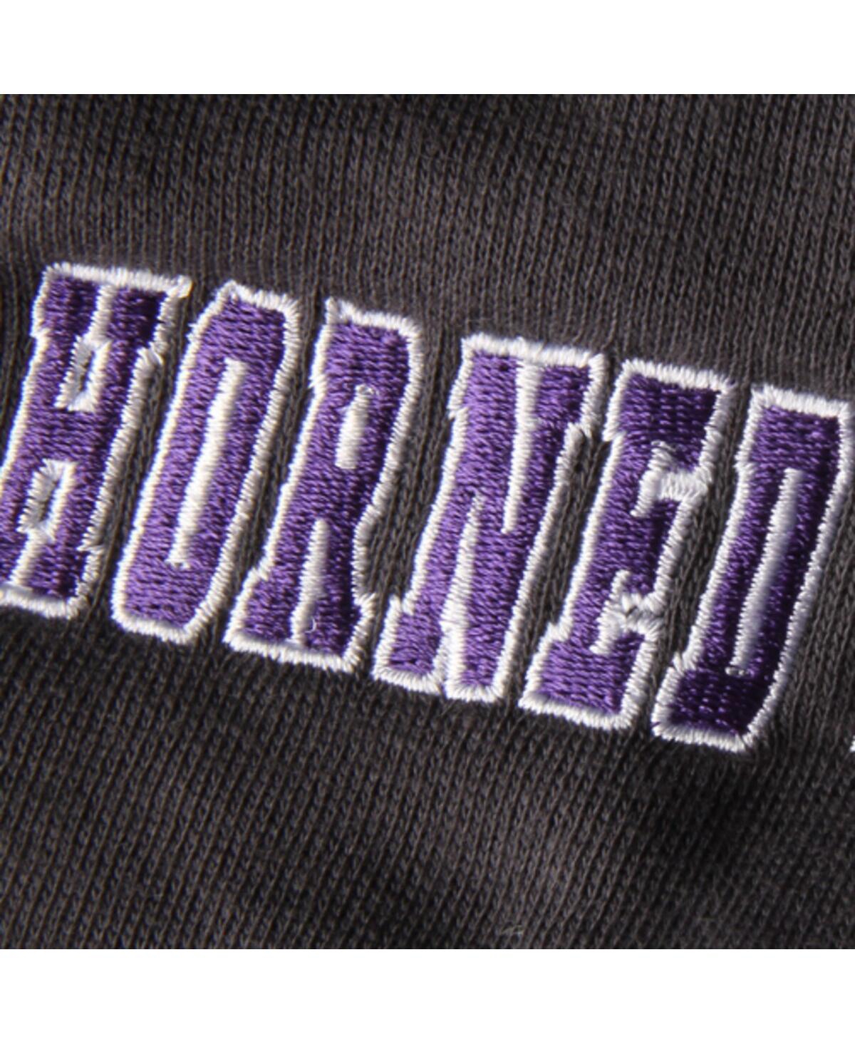 Colosseum Big Boys  Charcoal Tcu Horned Frogs Big Logo Pullover Hoodie In Charcoal