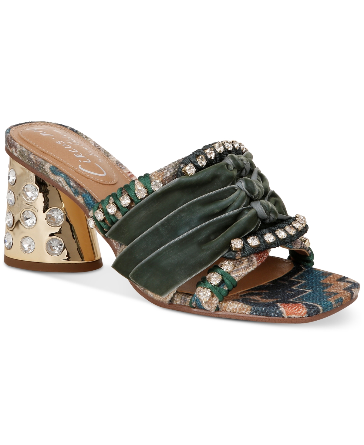 Circus Ny By Sam Edelman Women's Vera Ribbon Embellished Dress Sandals In Natural Multi