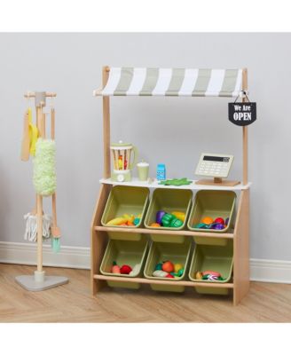 - Little Helper Market Play Stand Play Kitchen - Olive Green