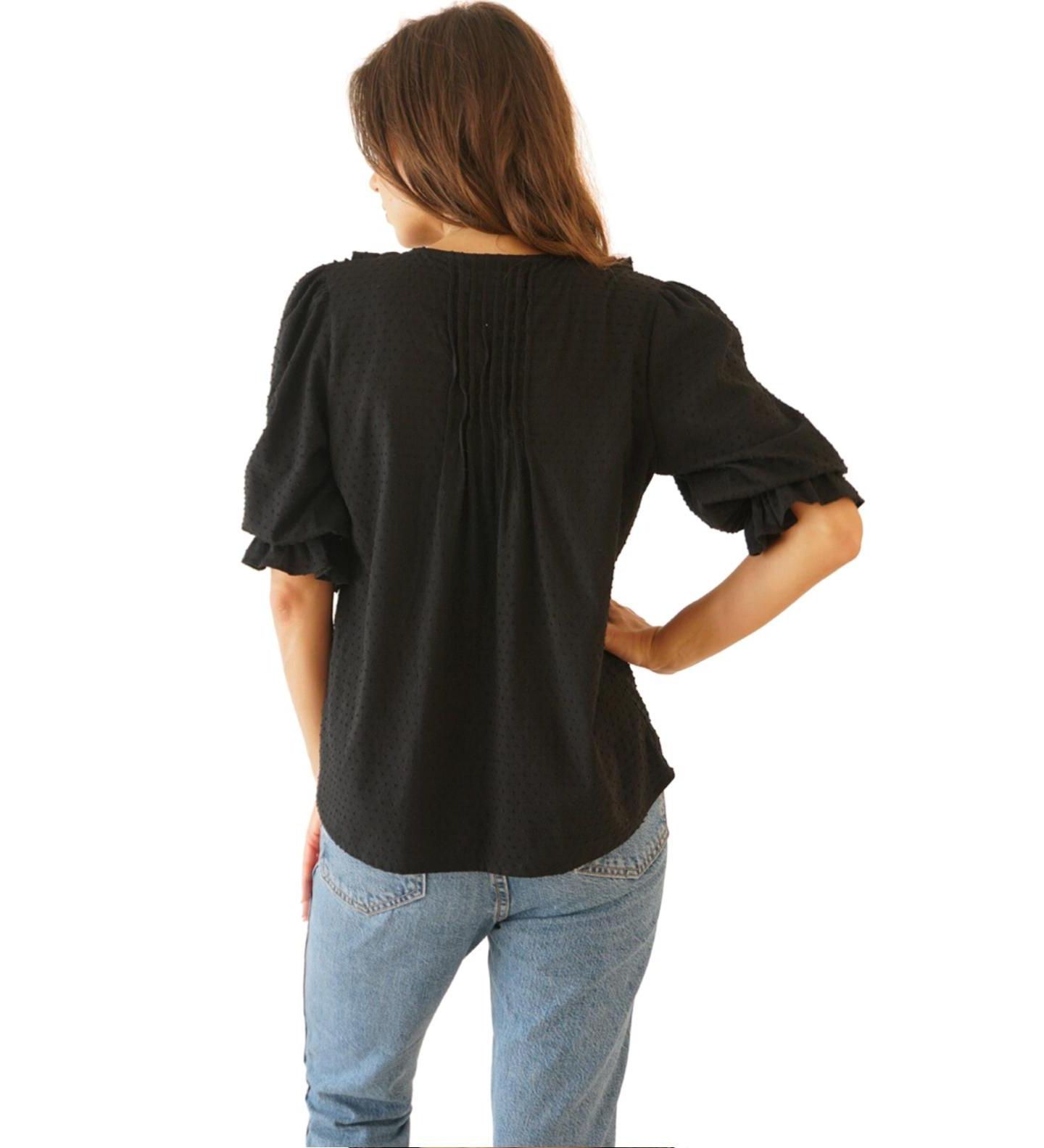 Женская рубашка Paneros Clothing Cotton Chloe, цвет: Чёрный — фото 3