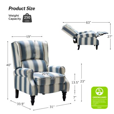 Asikli 31'' Wide Manual Standard Recliner with Wingback Design