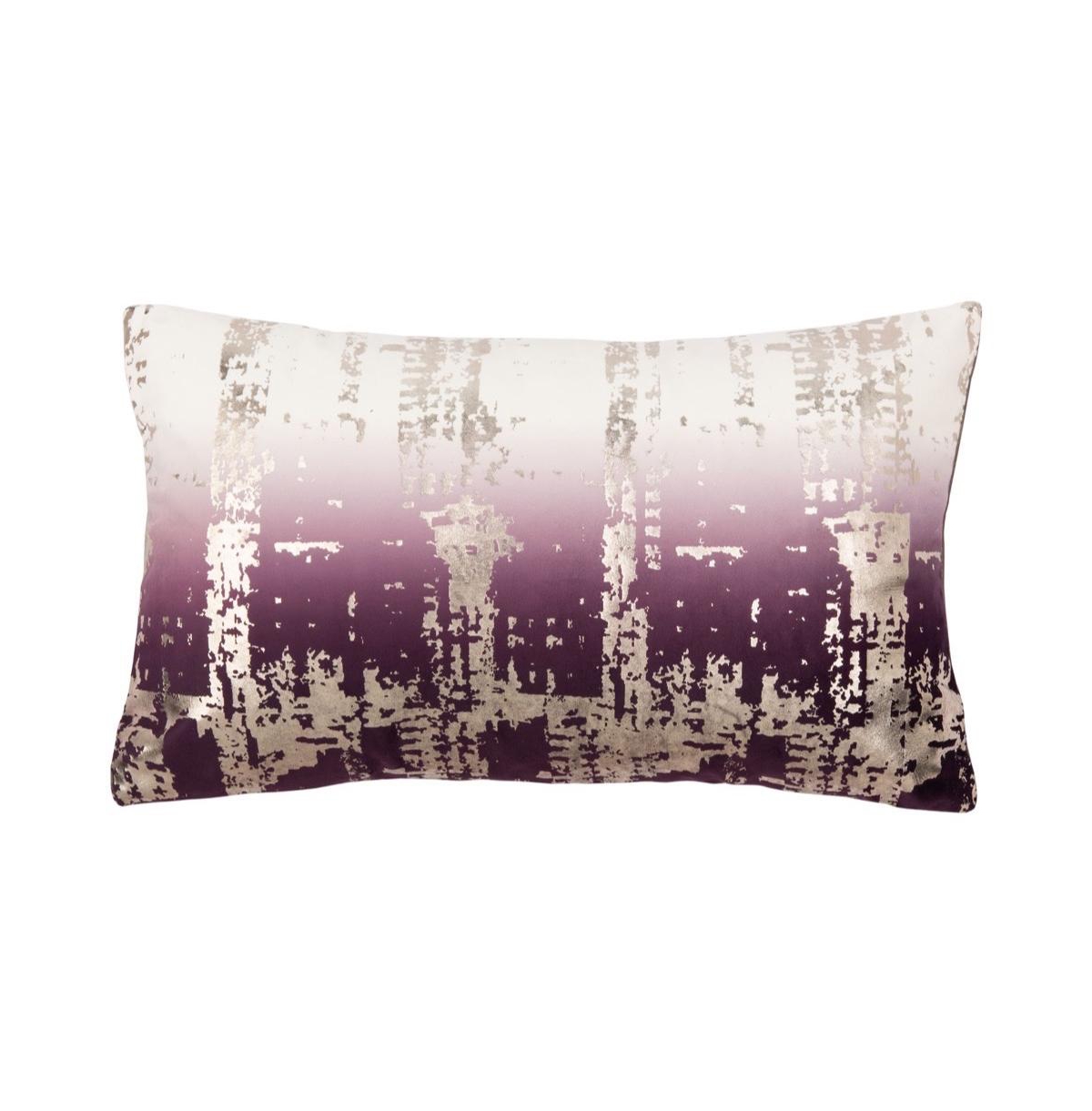 Safavieh Rensia 12" X 20" Pillow In Purple,silver