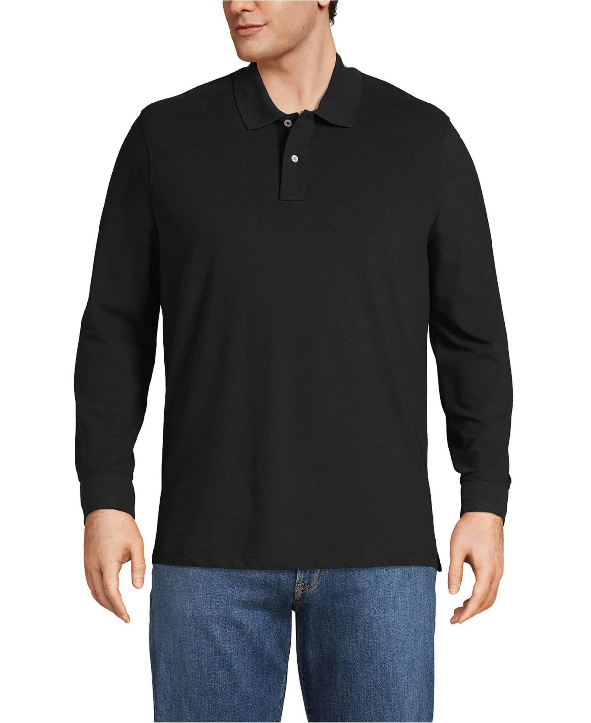 Мужское сетчатое поло Big & Tall Comfort First с длинным рукавом