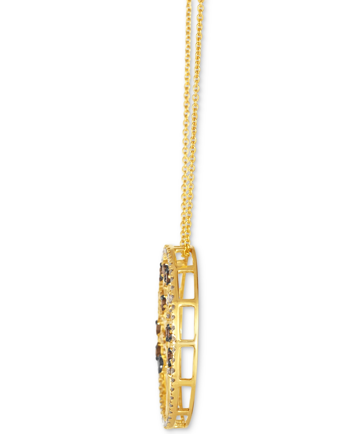 Shop Le Vian Chocolate Diamond & Nude Diamond Tree Adjustable 20" Pendant Necklace (3/4 Ct. T.w.) In 14k Gold In K Honey Gold Pendant