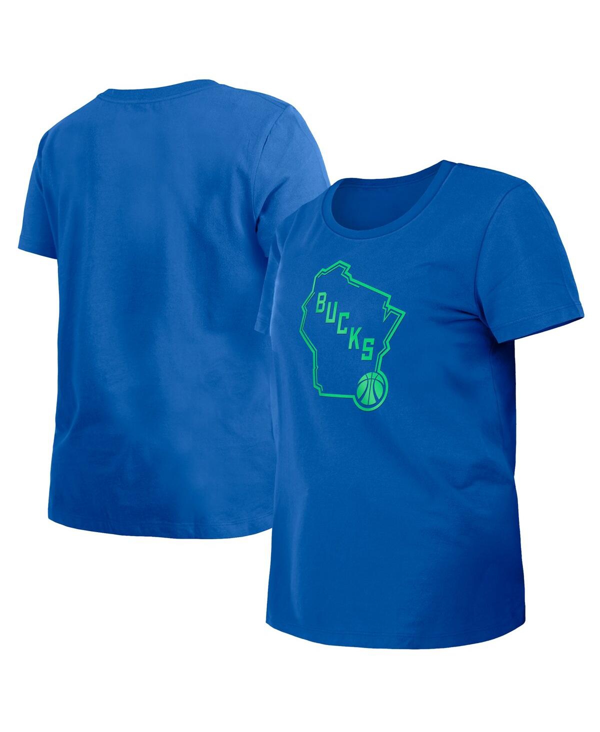 New Era Women's  Blue Milwaukee Bucks 2023/24 City Edition T-shirt