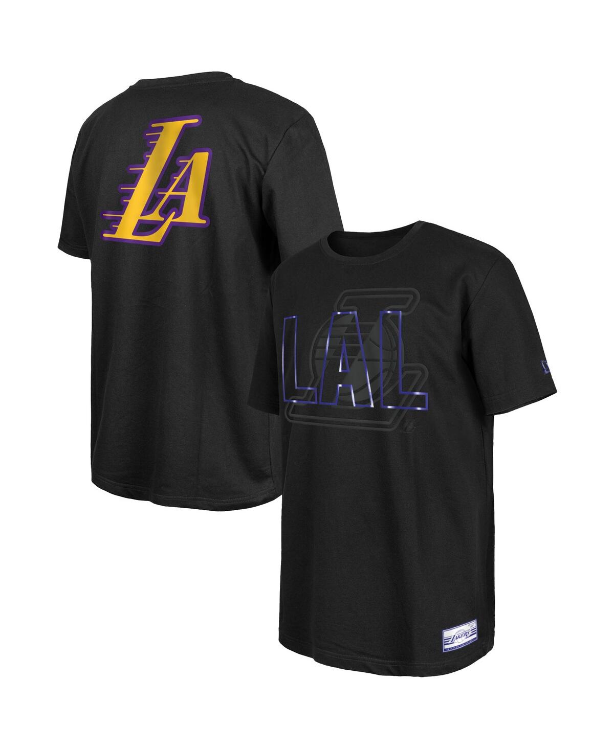 New Era Men's  Black Los Angeles Lakers 2023/24 City Edition Elite Pack T-shirt