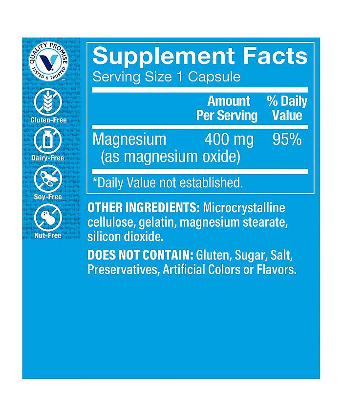 The Vitamin Shoppe Magnesium Oxide Promotes Energy Production, Muscle