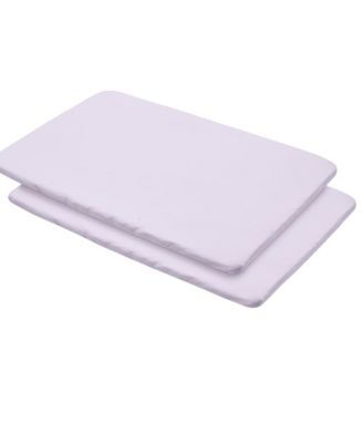 All-in-One Fitted Sheet & Waterproof Cover for 39" x 27" Play Yard Mattress (2-Pack)