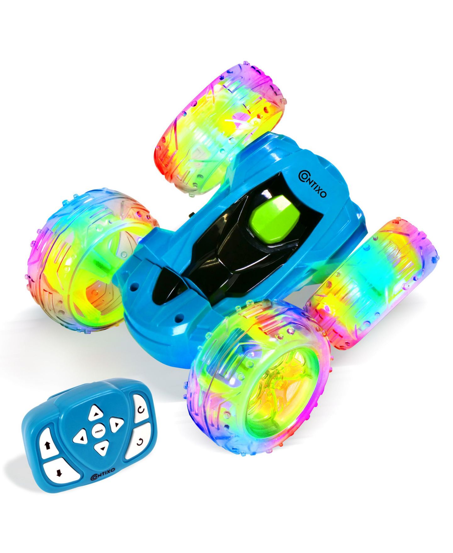 Детская игрушка Contixo Remote Control Car SC3 -Stunt Car Toy, 4WD Double Sided 360° Rotating RC -Blue — фото 1