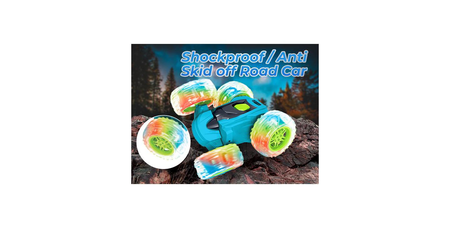 Детская игрушка Contixo Remote Control Car SC3 -Stunt Car Toy, 4WD Double Sided 360° Rotating RC -Blue — фото 3