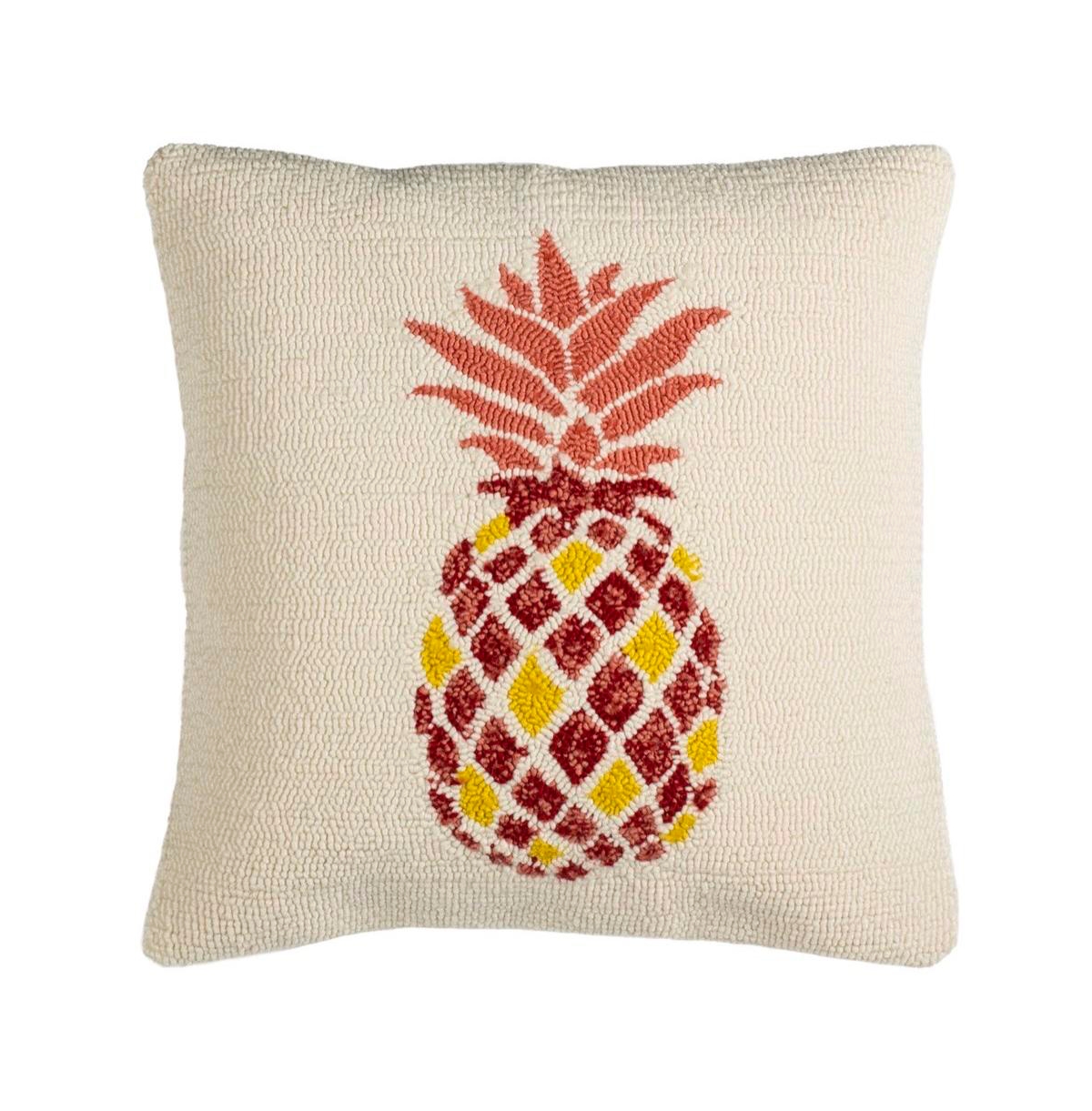 Safavieh Indoor/outdoor Pure Pineapple 20" X 20" Pillow In Red,yellow