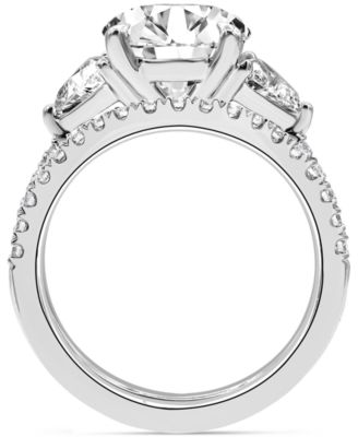 Certified Lab Grown Diamond Round Three Stone Bridal Set (4-1/4 ct. t.w.) in 14k Gold