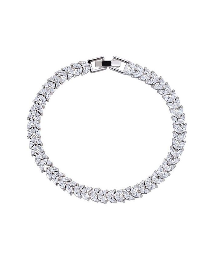 Hollywood Sensation Marquise and Pear Cut Cubic Zirconia Tennis ...