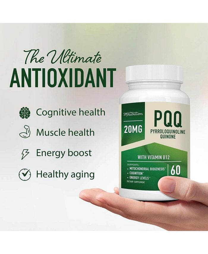SM Nutrition PQQ Supplement 20mg Mitochondrial Biogenesis & Energy