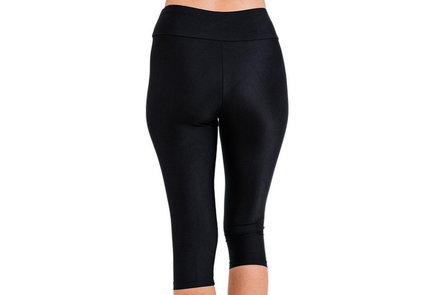 Women's High Waisted Chlorine Resistant Capri Swim Leggings