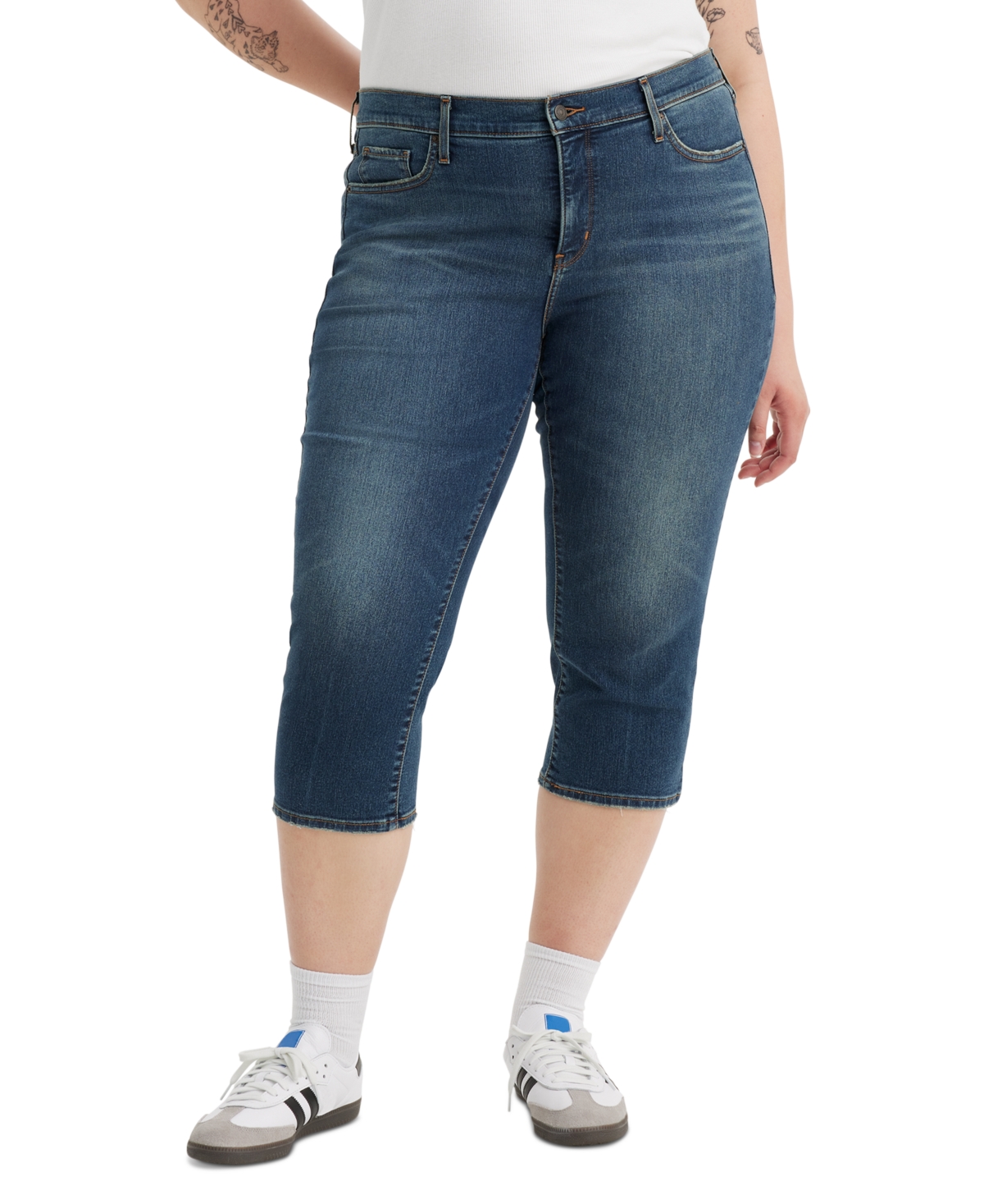 Levi's Trendy Plus Size 311 Shaping Skinny Capri Jeans In Everyday Adventure