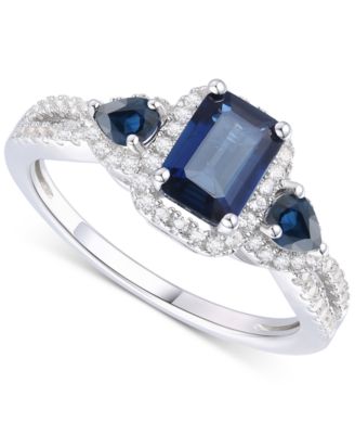 Macy's - Emerald (1-1/3 ct. t.w.) & Diamond Ring (1/3 ct. t.w.) in 14k Gold (Also in Ruby & Sapphire)