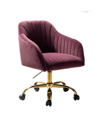 Velvet Home Office Desk Chair Height Adjustable Chair