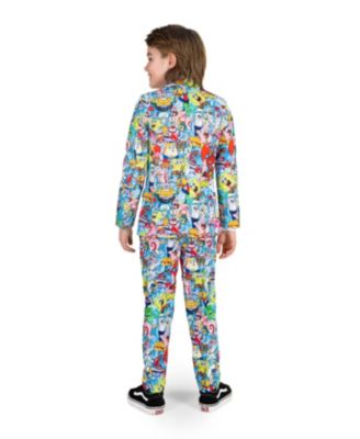 Toddler and Little Boys SpongeBob Frenzy Slim Fit Suit Set