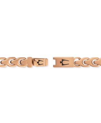 Rose Gold-Tone IP Stainless Steel Link Bracelet