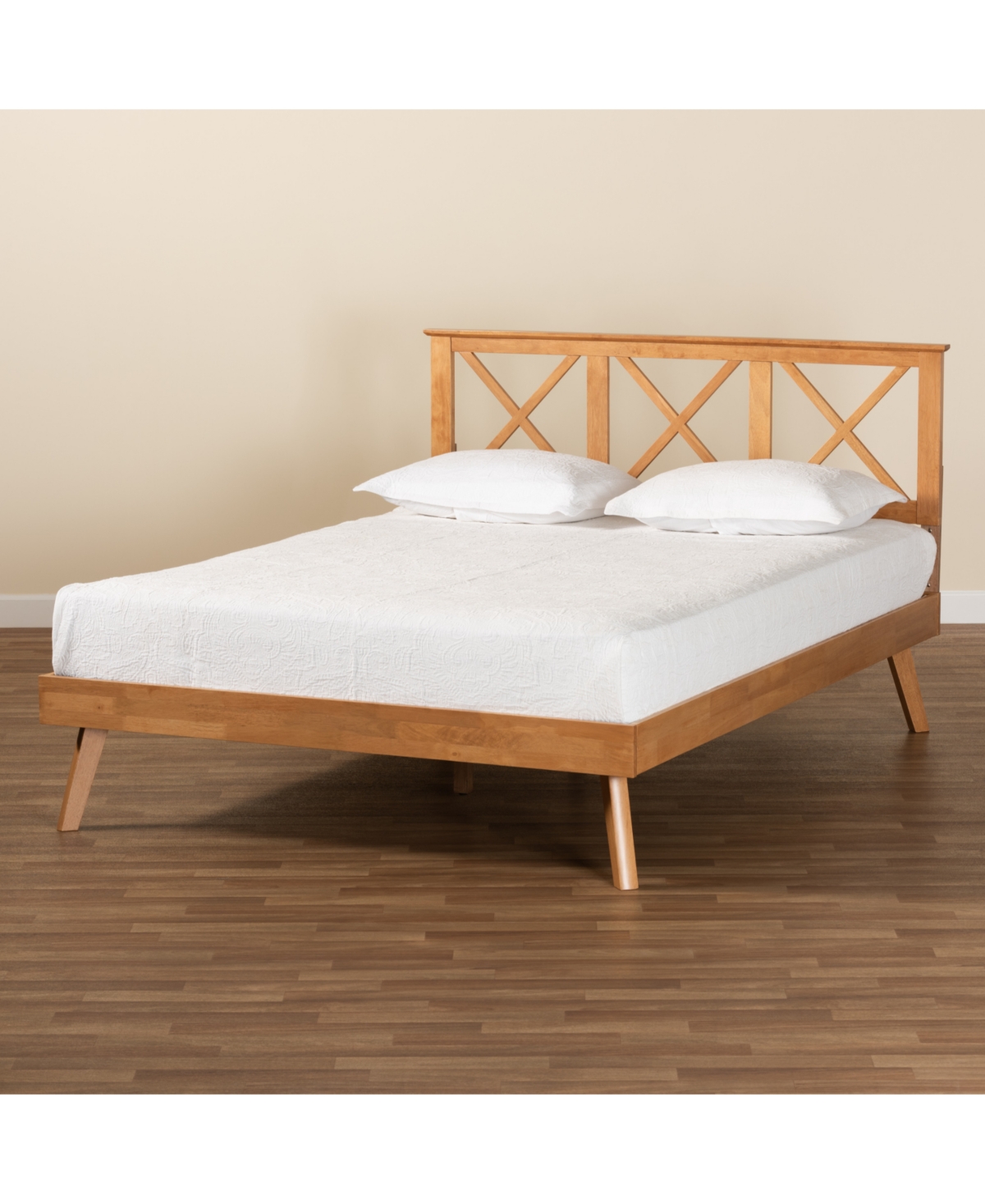 Baxton Studio Galvin Modern and Contemporary Size Finished Wood Platform Bed