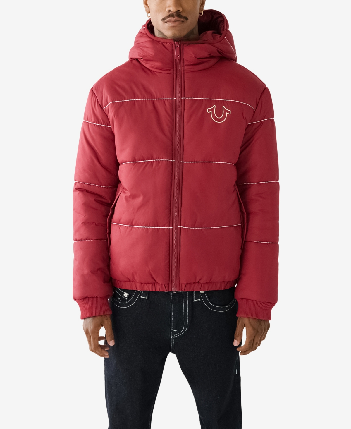Men's Big T Puffer Jacket - Tibetan Red