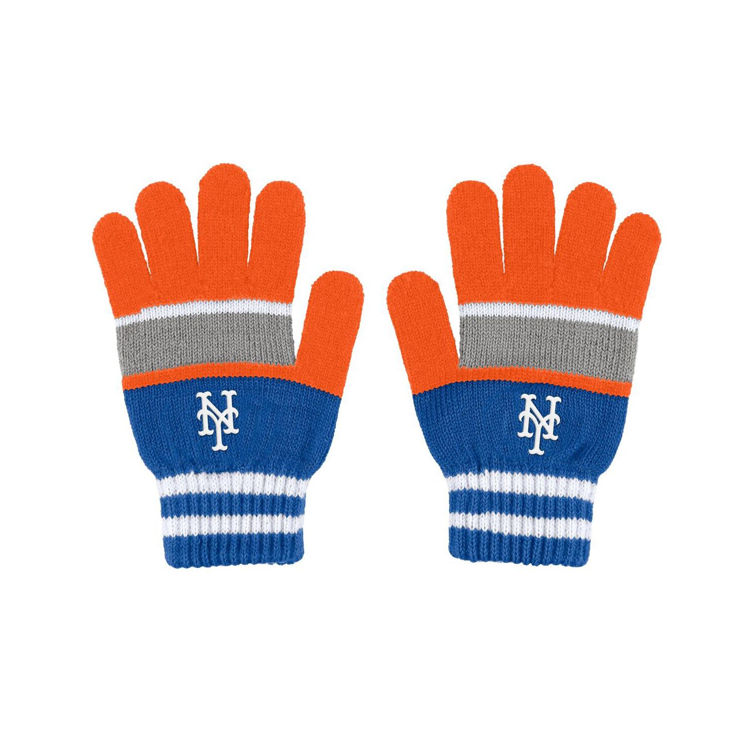 Women's New York Mets Stripe Glove and Scarf Set